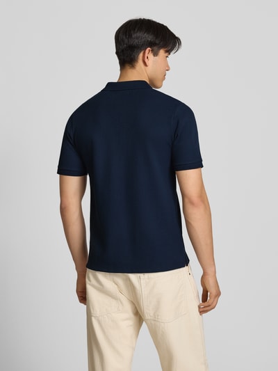 JACK & JONES Regular Fit Poloshirt mit Strukturmuster Modell 'AUSTIN' Marine 5