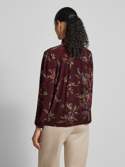 Lauren Ralph Lauren Regular fit blouse met strikdetail, model 'RUSHBE' Bordeaux - 5