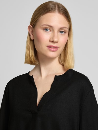 My Essential Wardrobe Blouseshirt met V-hals, model 'Dias' Zwart - 3