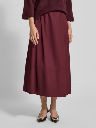 ROBE LÉGÈRE Midirock mit elastischem Bund Bordeaux 4