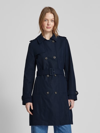 Tom Tailor Regular Fit Trenchcoat mit Gürtel Dunkelblau 4