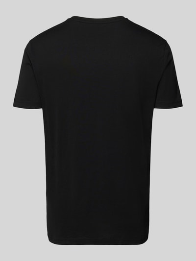Produktfoto, T-Shirt aus reiner Baumwolle im 2er-Pack von Christian Berg Men, Herren T-Shirt in Schwarz, Regular-Fit, V-Ausschnitt, glatte Oberfläche