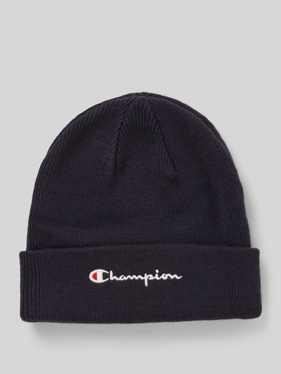 CHAMPION Muts in gebreide look met logostitching Marineblauw - 1