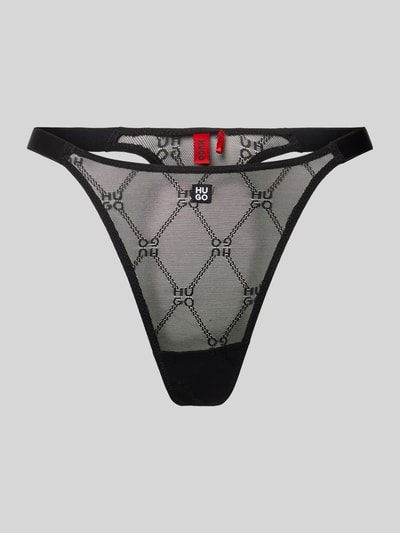 HUGO String in semitransparentem Design Black 1