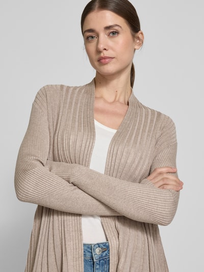 FREE/QUENT Strickjacke in Ripp-Optik Modell 'CLAUDISSE' Beige Melange 3