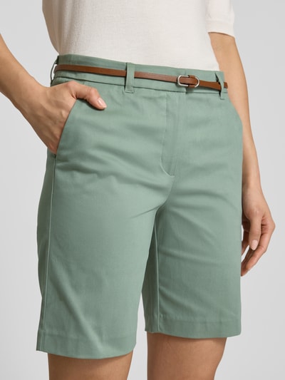 B.Young Bermudy o kroju regular fit z paskiem model ‘Days’ Khaki 3