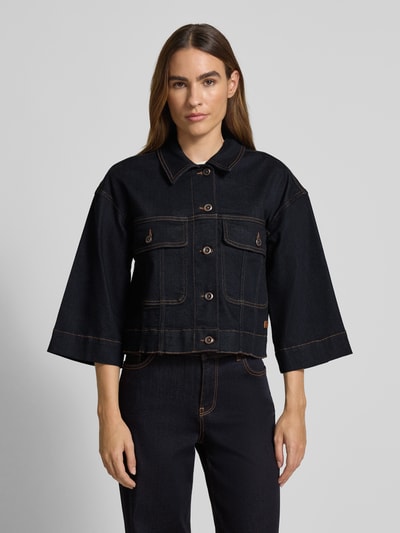 MOS MOSH Jeansjack met 3/4 mouwen, model 'Penn' Donkerblauw - 4