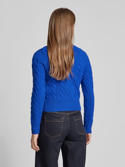 Polo Ralph Lauren Wollcardigan mit Zopfmuster Royal 5