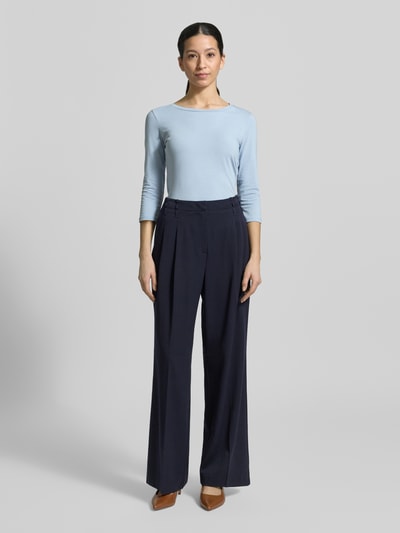 Weekend Max Mara Bluzka z rękawem o dł. 3/4 o kroju slim fit z mieszanki bawełny model „MULTIA” Jasnoniebieski 1