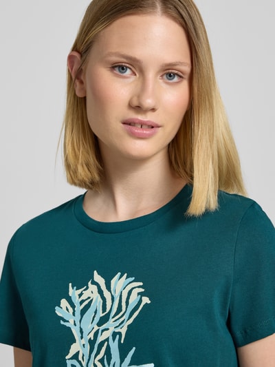 Tom Tailor T-shirt o kroju regular fit z czystej bawełny Ciemnozielony 3