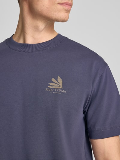 Marc O'Polo T-shirt o kroju relaxed fit z czystej bawełny Ciemnoniebieski 3