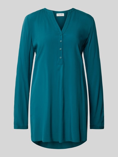 Christian Berg Woman Bluzka o kroju regular fit z kołnierzem z lamówką Petrol 2