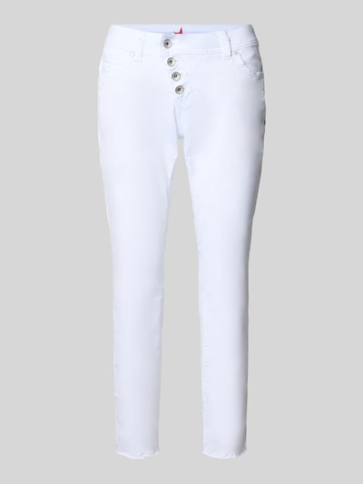 Buena Vista Slim fit broek met verkort model, model 'MALIBU' Wit - 2