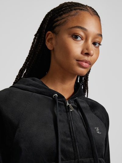 Juicy Couture Sweatjacke mit Kapuze Modell 'MADISON' Black 3