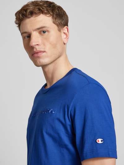 CHAMPION T-shirt z wyhaftowanym logo Niebieski 3