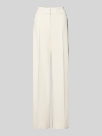 Produktfoto, Regular Fit Weite Hose mit Viskose-Anteil Modell 'HUZILI' von HUGO in Creme, unifarben, Twill-Struktur, High Waist.