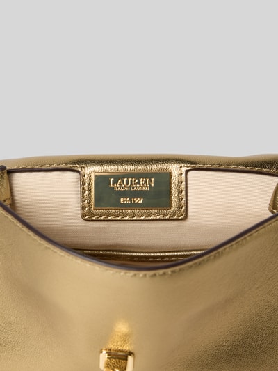 Lauren Ralph Lauren Torebka z aplikacją z logo i paskiem na ramię Złoty 5