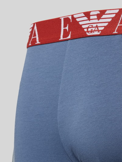 Emporio Armani Trunks mit elastischem Label-Bund im 3er-Pack Blau 2