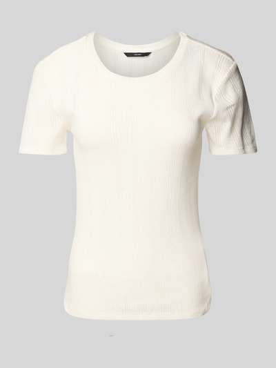 Vero Moda T-shirt o kroju slim fit z czystej bawełny model ‘LISA’ Biały 2