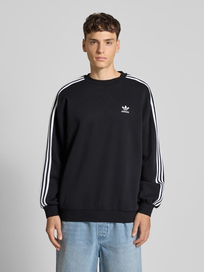 adidas Originals Bluza z wyhaftowanym logo i okrągłym dekoltem Czarny 4