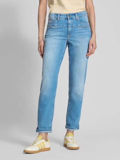 Cambio Slim Fit Jeans mit Paspeltaschen Modell 'PEARLIE' Hellblau 4
