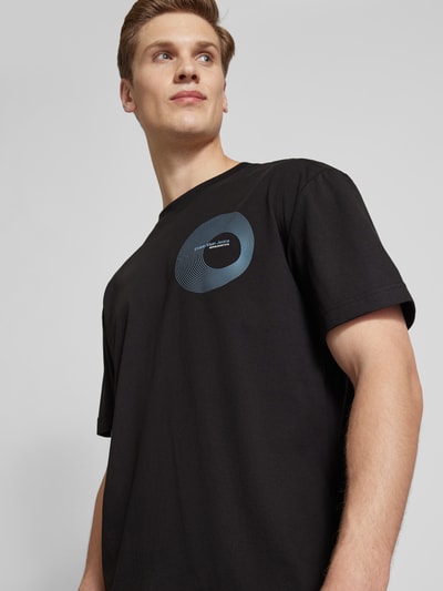 Calvin Klein Jeans T-Shirt mit Label- und Motiv-Print Modell 'CIRCLE FREQUENCY' Black 3