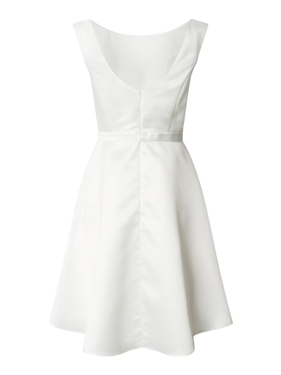 Swing Cocktailkleid aus Satin Offwhite 4