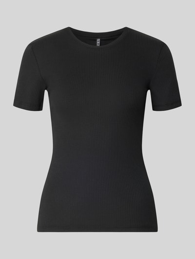 PIECES Slim Fit T-Shirt aus Baumwoll-Mix Modell 'RUKA' Black 2
