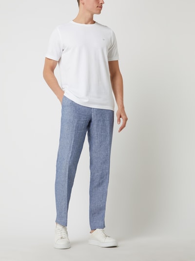 Hiltl Regular Fit Chino aus Leinen Modell 'Pilo' Hellblau 1