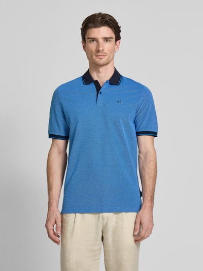 bugatti Poloshirt mit Label-Stitching Hellblau 4