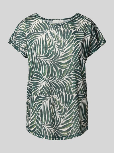 Christian Berg Woman T-shirt met geribde ronde hals Donkergroen - 2