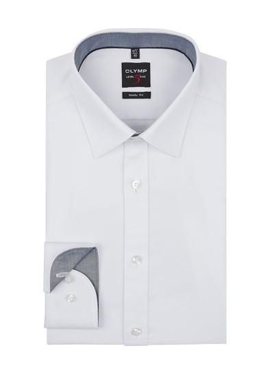 OLYMP Level Five Slim Fit Business-Hemd mit Stretch-Anteil Weiss 2