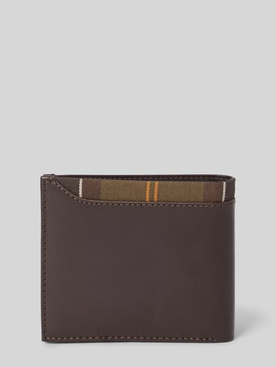 Produktfoto, Portemonnaie aus echtem Rindsleder Modell 'BRODICK' von Barbour, braune Farbe, glatte Oberfläche, Herren Portemonnaie
