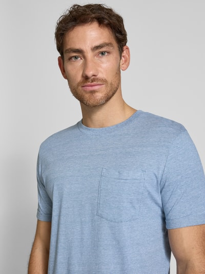 Tom Tailor Denim Regular Fit T-Shirt aus reiner Baumwolle Blau Melange 3