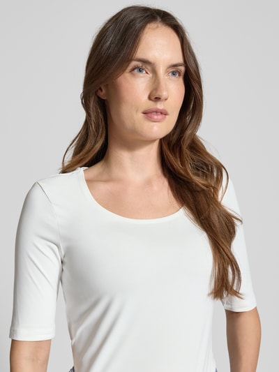 Christian Berg Woman Slim Fit T-Shirt mit Rundhalsausschnitt Offwhite 3