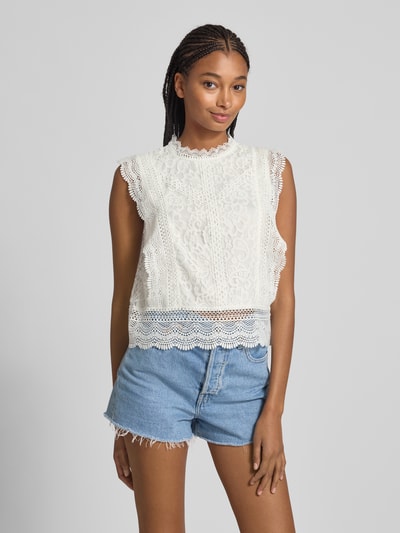 Only Regular Fit Blusentop ohne Ärmel Modell 'KARO' Offwhite 4