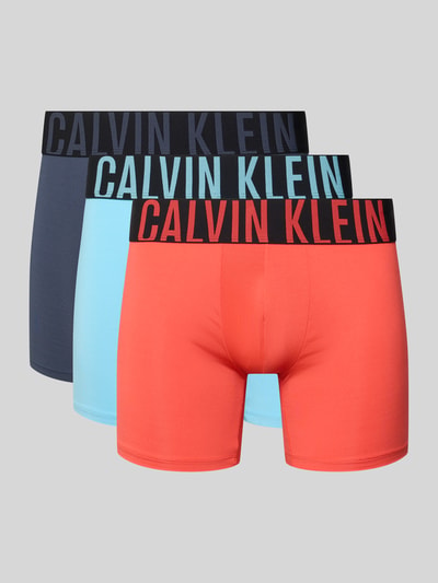 Produktfoto, Obcisłe bokserki z elastycznym pasem, Zestaw 3 szt., Mieszanka materiałów z dodatkiem streczu, dopasowany krój, Trunks mit elastischem Bund im 3er-Pack von Calvin Klein Underwear