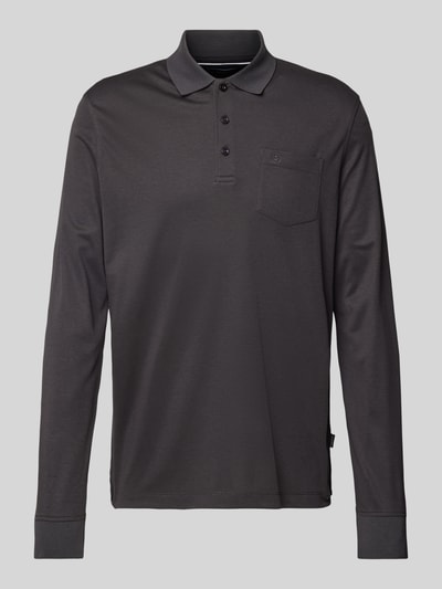 bugatti Poloshirt met borstzak Antraciet - 2