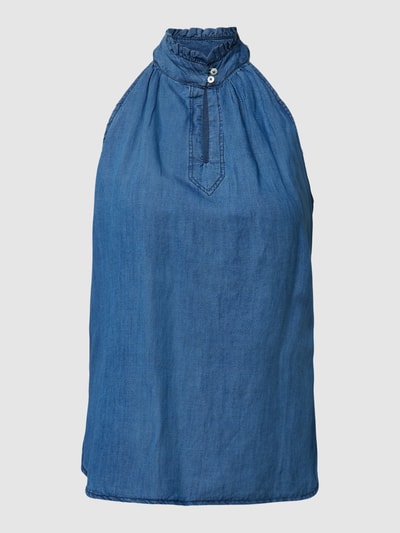 tonno & panna Jeansblouse met linnen, model 'Kimba' Jeans - 2