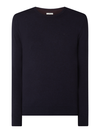 Tom Tailor Pullover aus Baumwolle mit Logo-Stickerei Marine 2