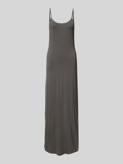 Only Długa sukienka z mieszanki wiskozy model ‘Amelia’ Antracytowy 2
