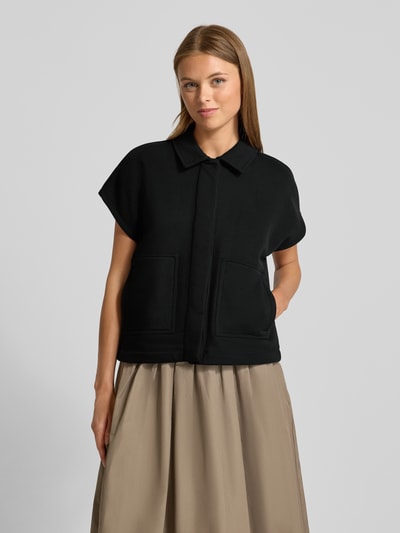 OPUS Sweatjacke mit verdeckter Knopfleiste Modell 'Gesy' Black 4