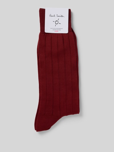 PAUL SMITH Socken mit geripptem Abschluss Bordeaux 3