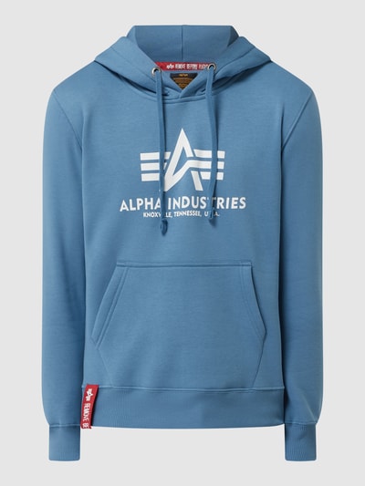 Alpha Industries Hoodie met labelprint Blauw - 2