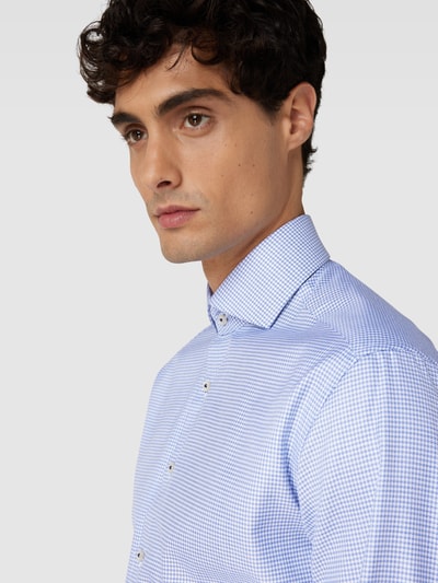 Eterna Slim fit premium shirt met haaikraag Koningsblauw - 3