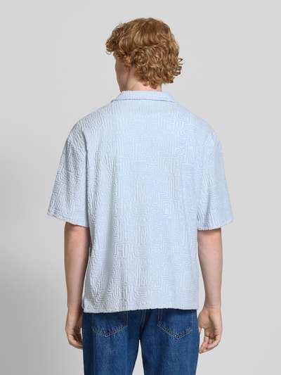 REVIEW Koszula casualowa z listwą guzikową Lodowy błękitny 5