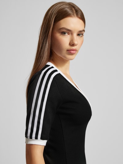 adidas Originals Długa sukienka z wyhaftowanym logo Czarny 3