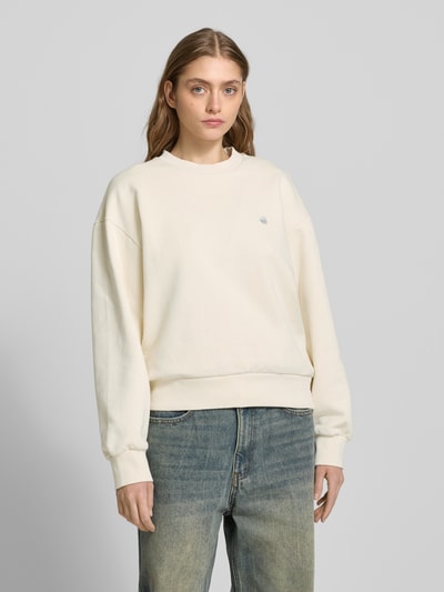 Carhartt Work In Progress Sweatshirt mit Logo-Stitching Modell 'CASEY' Offwhite 4