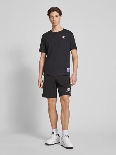 CHAMPION T-Shirt mit Logo-Patch Black 1