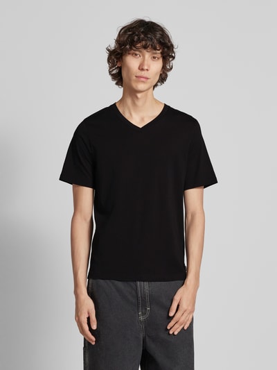 Jack & Jones T-Shirt mit V-Ausschnitt Modell 'ORGANIC BASIC' Black 4